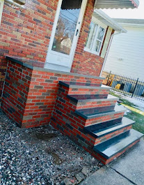 Expertly crafted exterior masonry steps in Ridgewood, NJ, built with durable materials and precision to enhance curb appeal and provide safe, long-lasting access to your home or business.