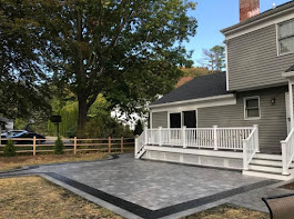 Custom-built deck and patio construction in Paramus, NJ, featuring high-quality materials, expert craftsmanship, and beautiful outdoor living spaces designed for relaxation and entertainment.